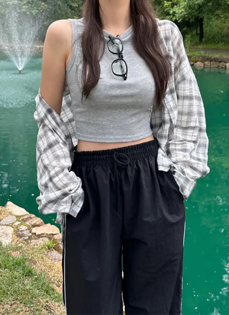 リネン混チェックシャツ | yefit | 詳細画像1