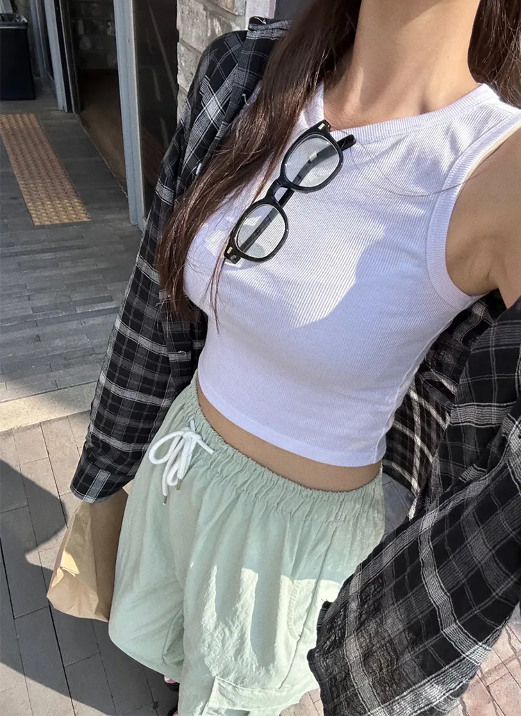 ベーシッククロップドタンクトップ | yefit | 詳細画像1