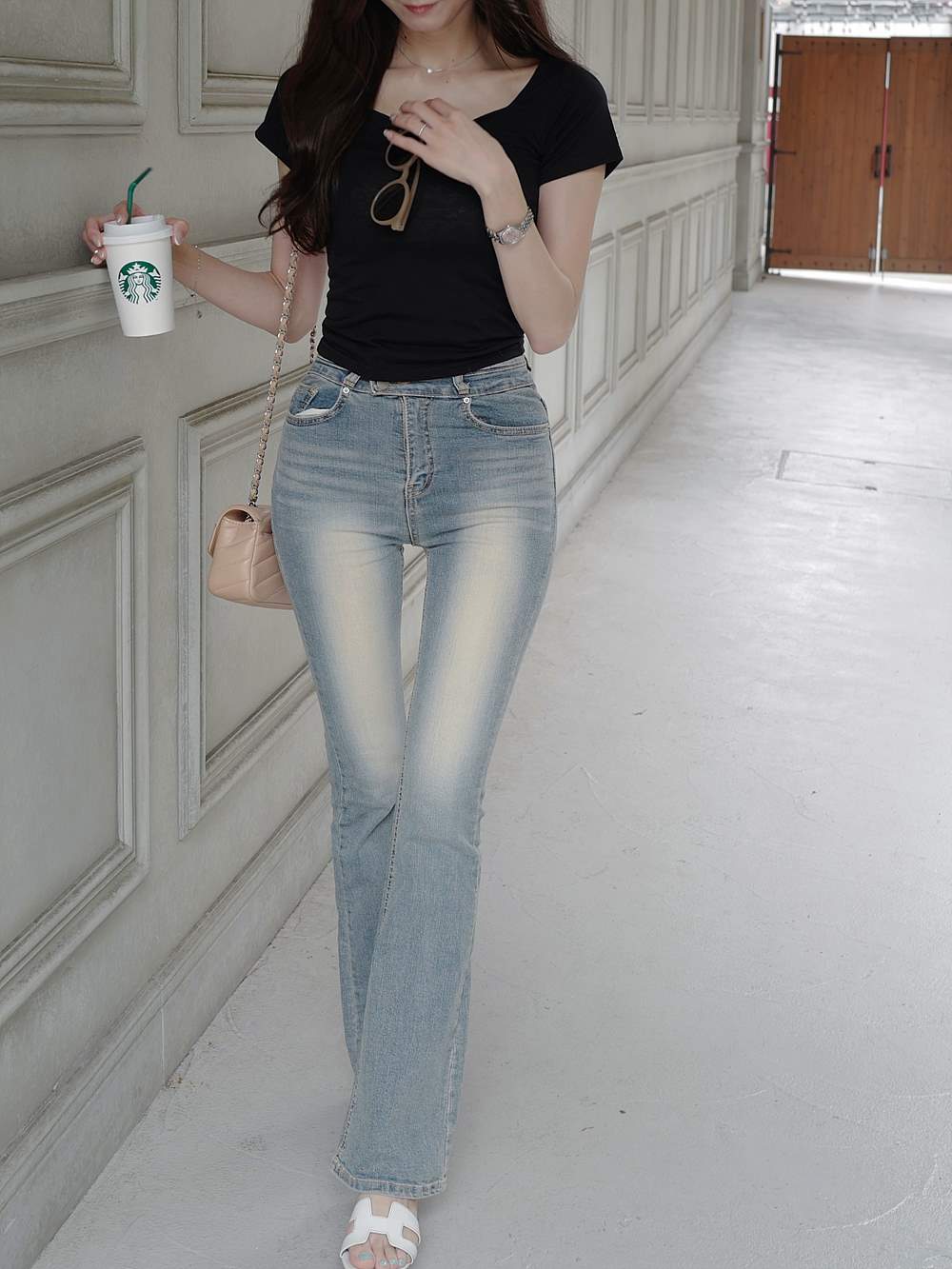 ダブルボタンハイウエストフレアデニム | 詳細画像14