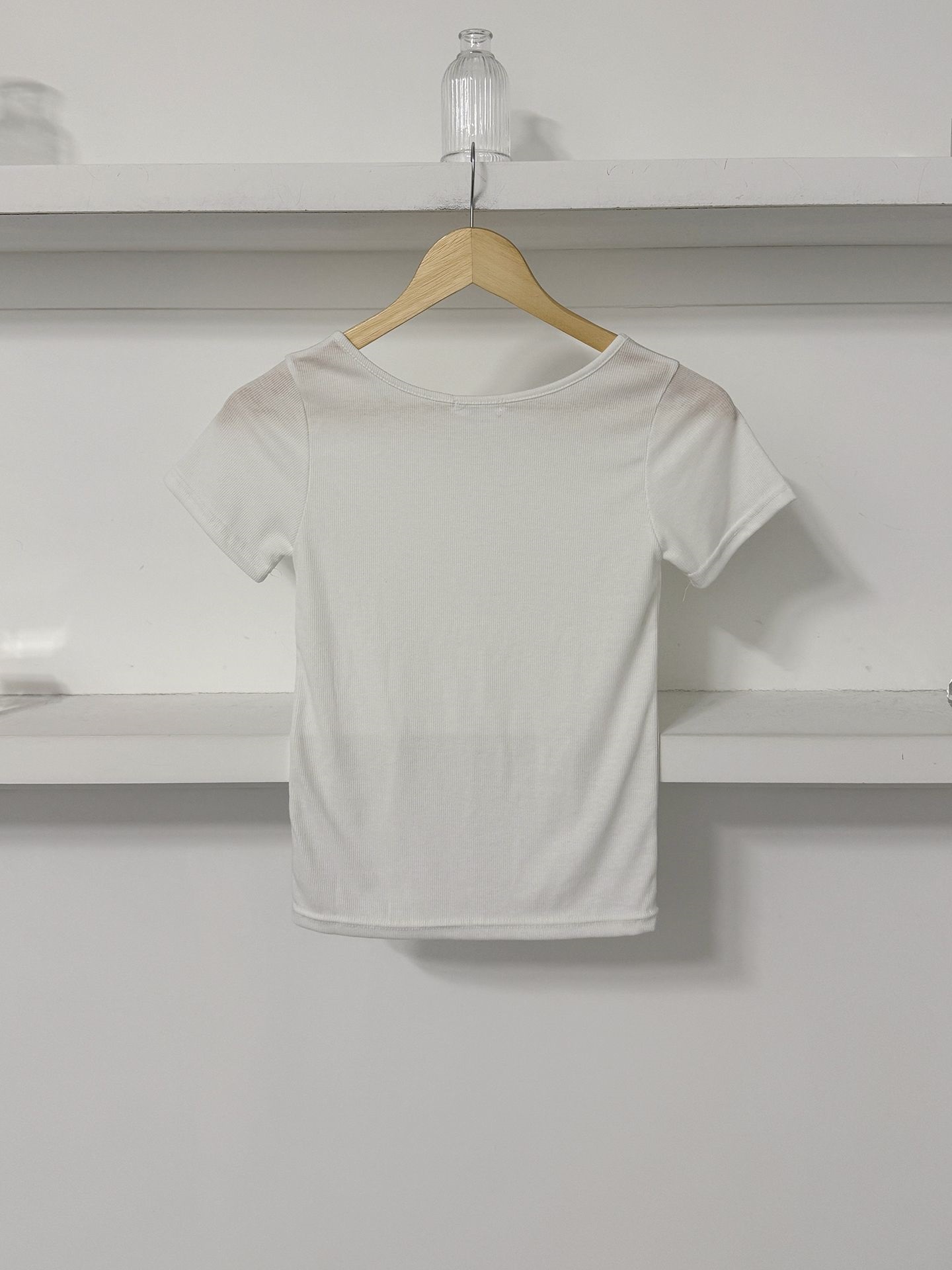 ラウンドスリムフィットリブ半袖Tシャツ | 詳細画像4