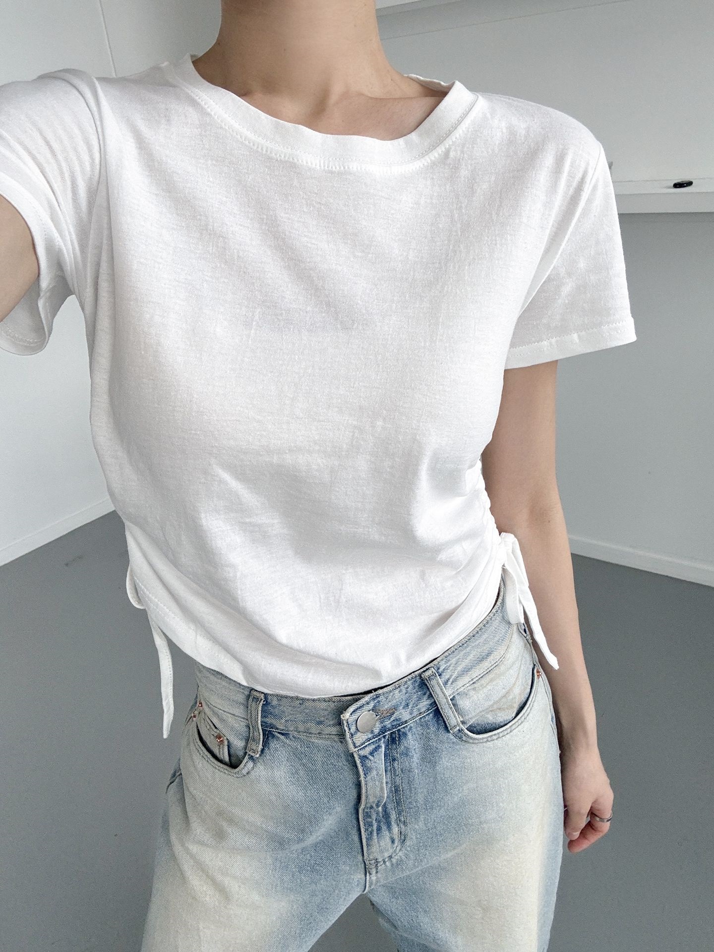 サイドシャーリング半袖Tシャツ | 詳細画像12