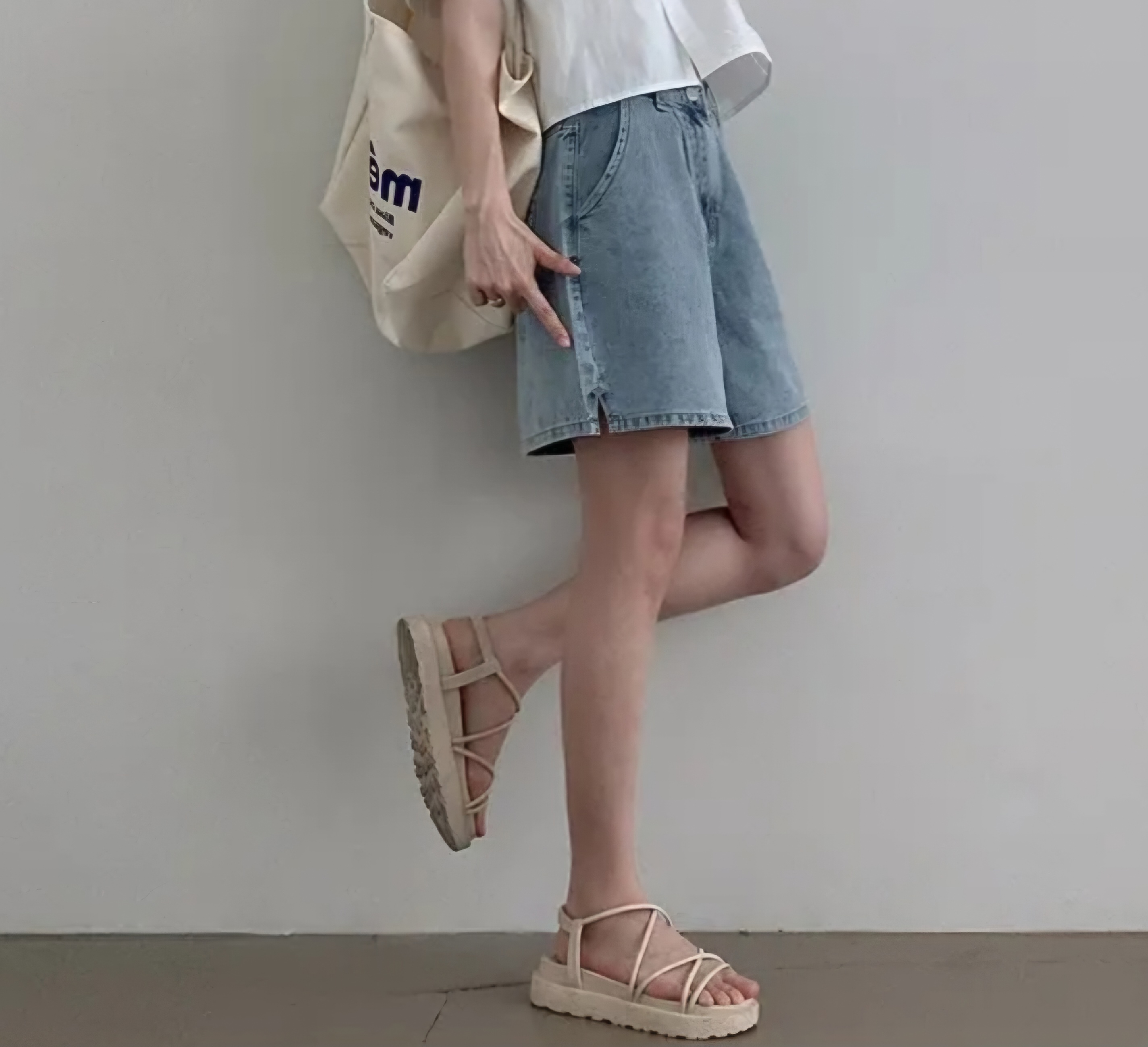 サイドスリットハイウエストショートデニムパンツ | 詳細画像7