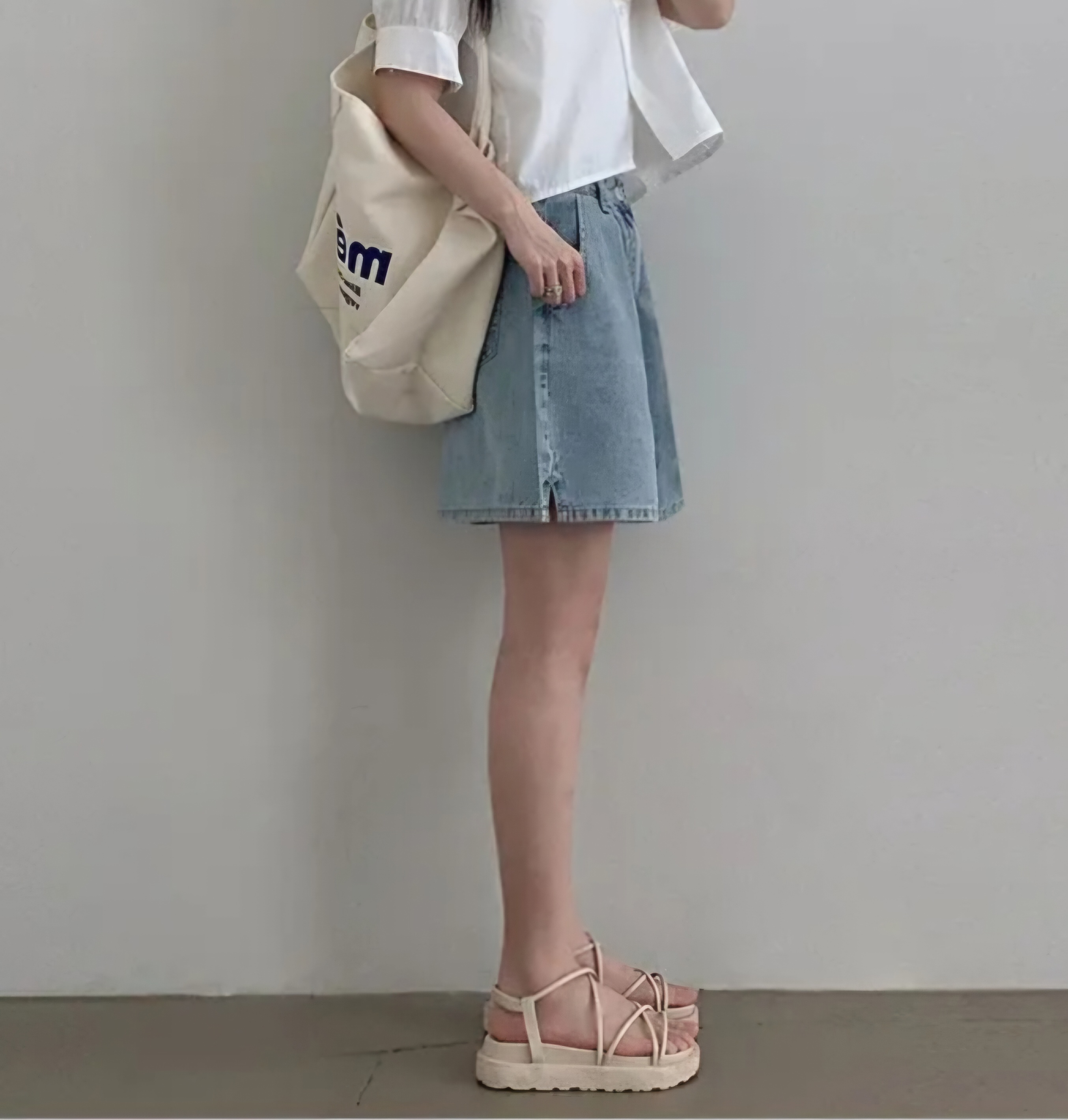 サイドスリットハイウエストショートデニムパンツ | 詳細画像9
