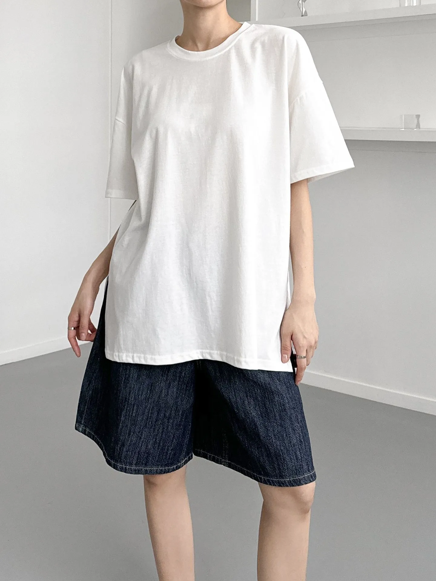 サイドスリットボクシー半袖Tシャツ | 詳細画像1