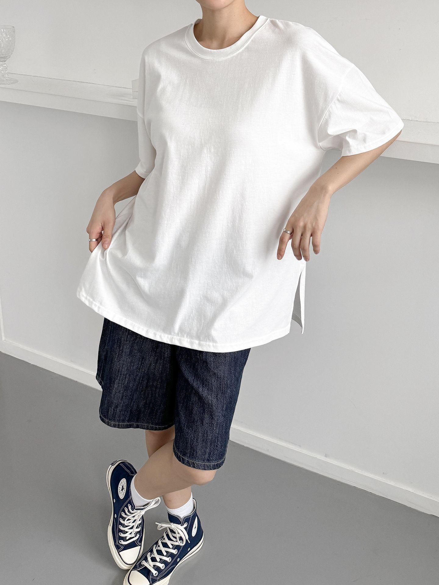 サイドスリットボクシー半袖Tシャツ | 詳細画像7