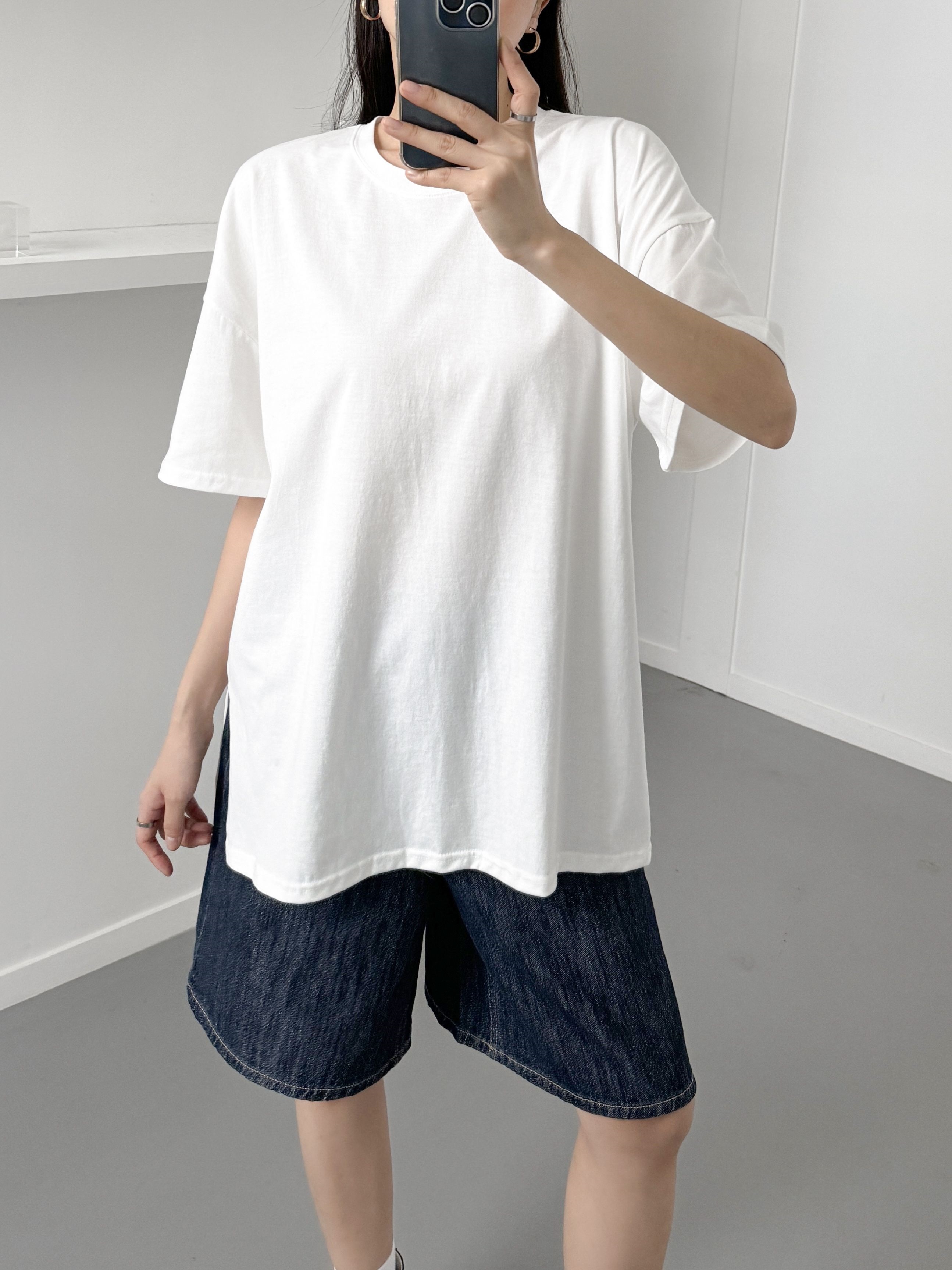 サイドスリットボクシー半袖Tシャツ | 詳細画像8