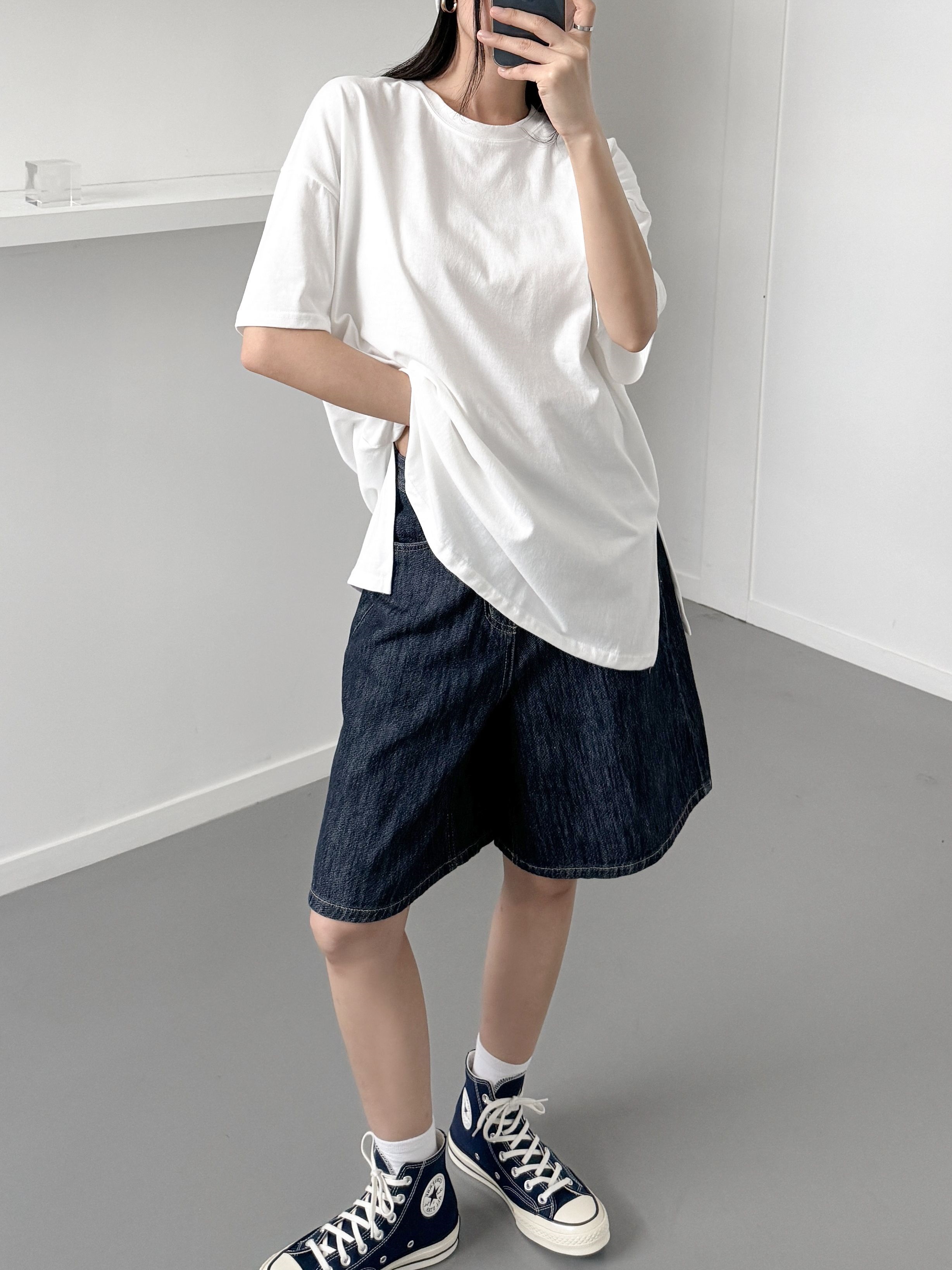 サイドスリットボクシー半袖Tシャツ | 詳細画像9