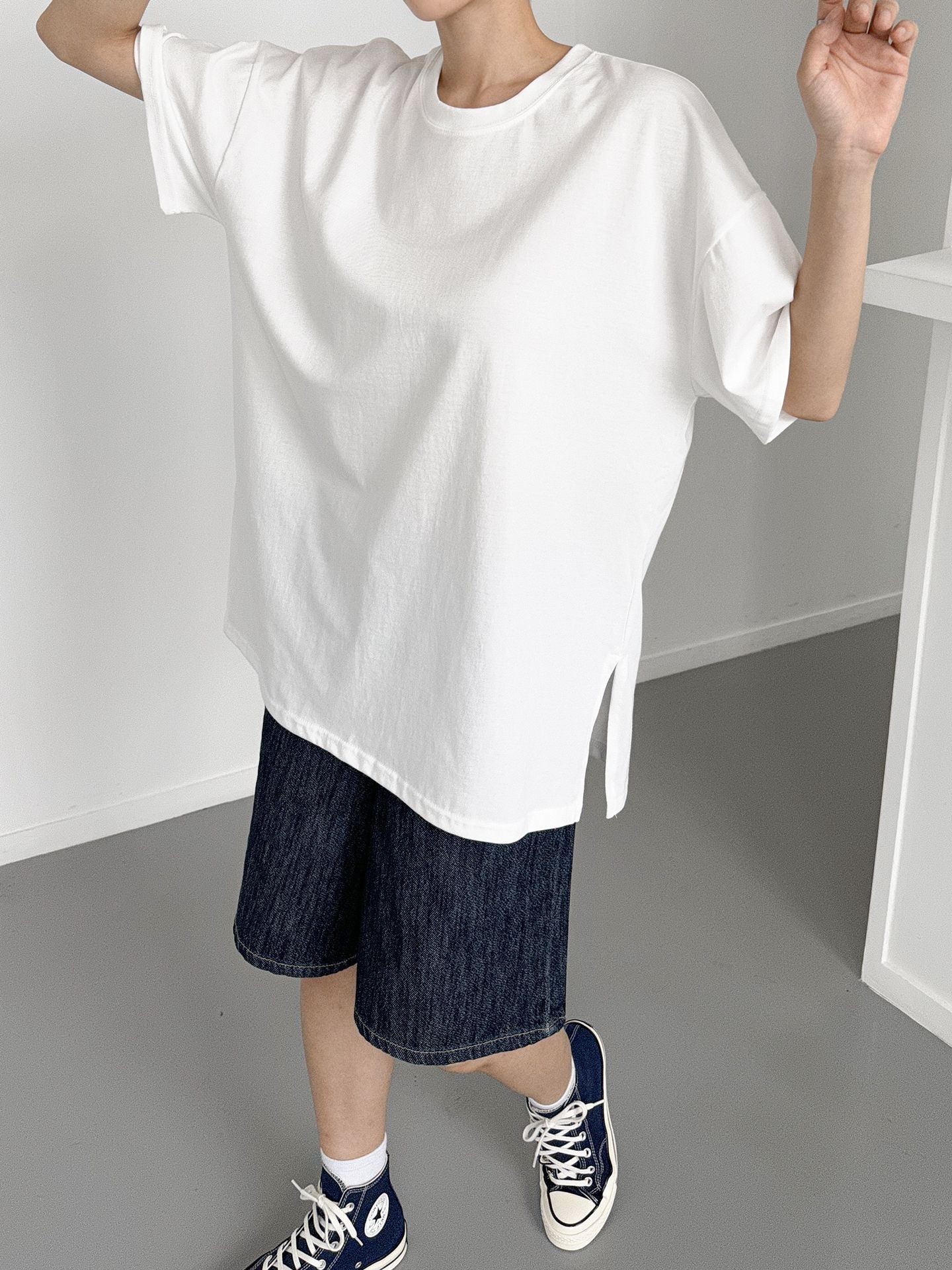 サイドスリットボクシー半袖Tシャツ | 詳細画像10