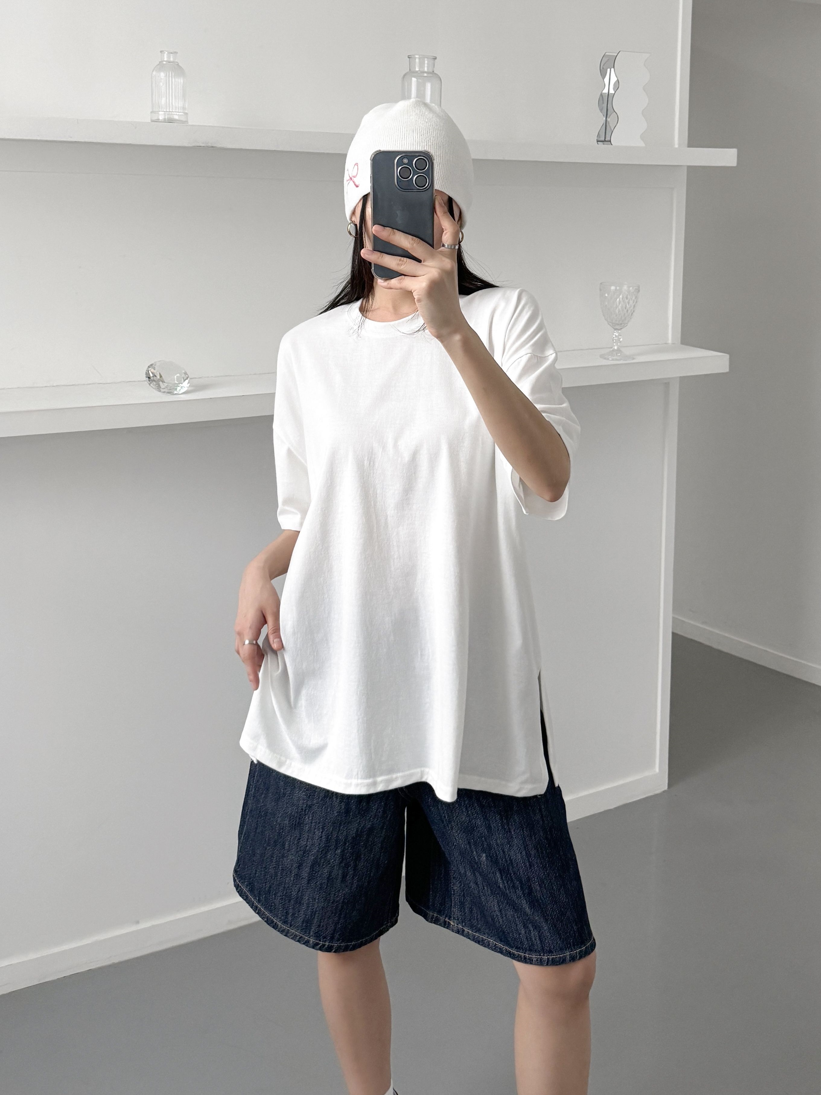 サイドスリットボクシー半袖Tシャツ | 詳細画像11