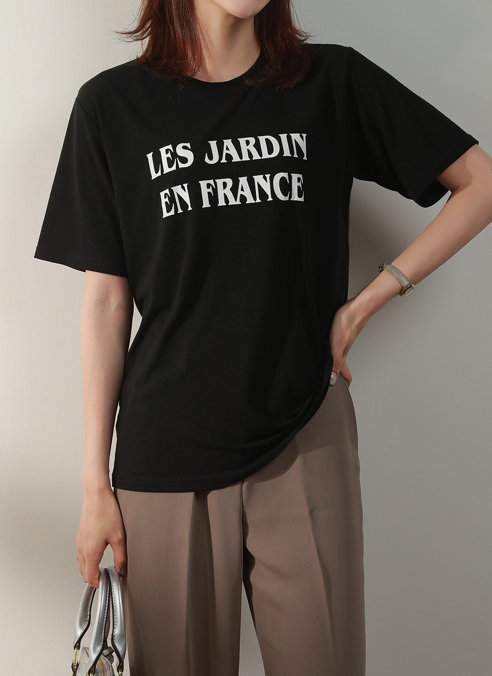 配色レタリング半袖Tシャツ | 詳細画像5