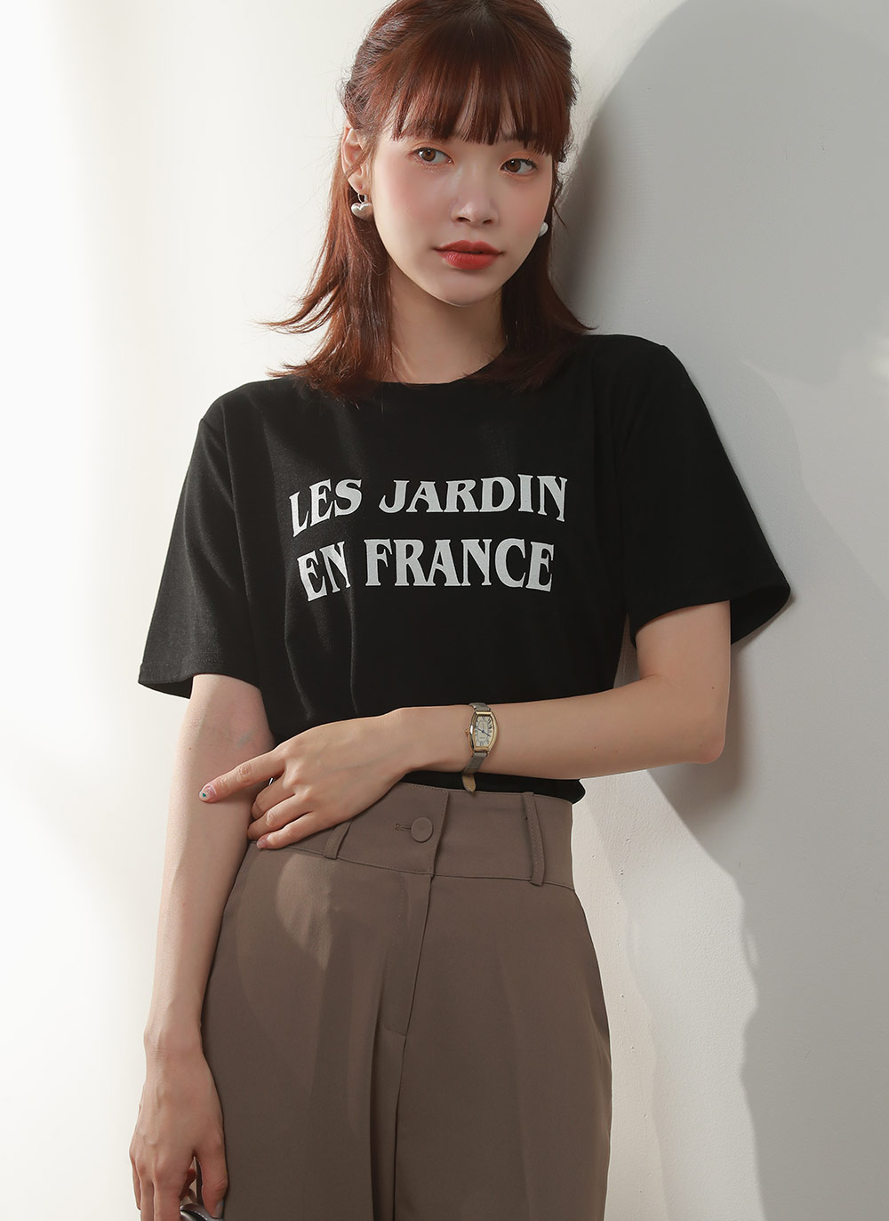 配色レタリング半袖Tシャツ | 詳細画像8