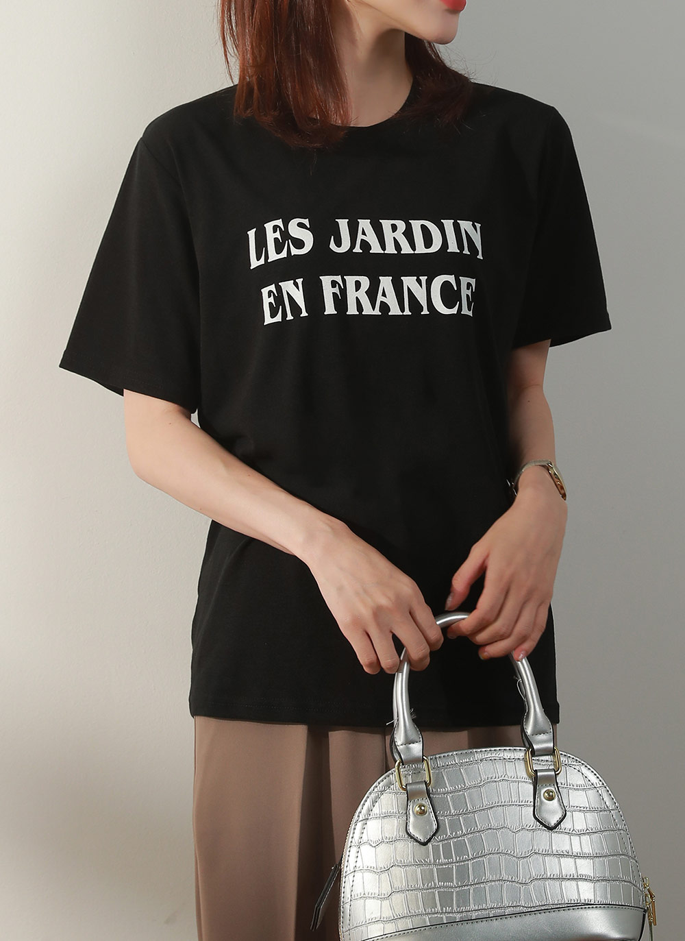 配色レタリング半袖Tシャツ | 詳細画像9