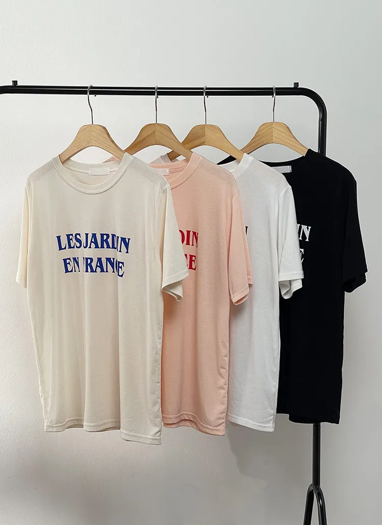 配色レタリング半袖Tシャツ | 詳細画像1