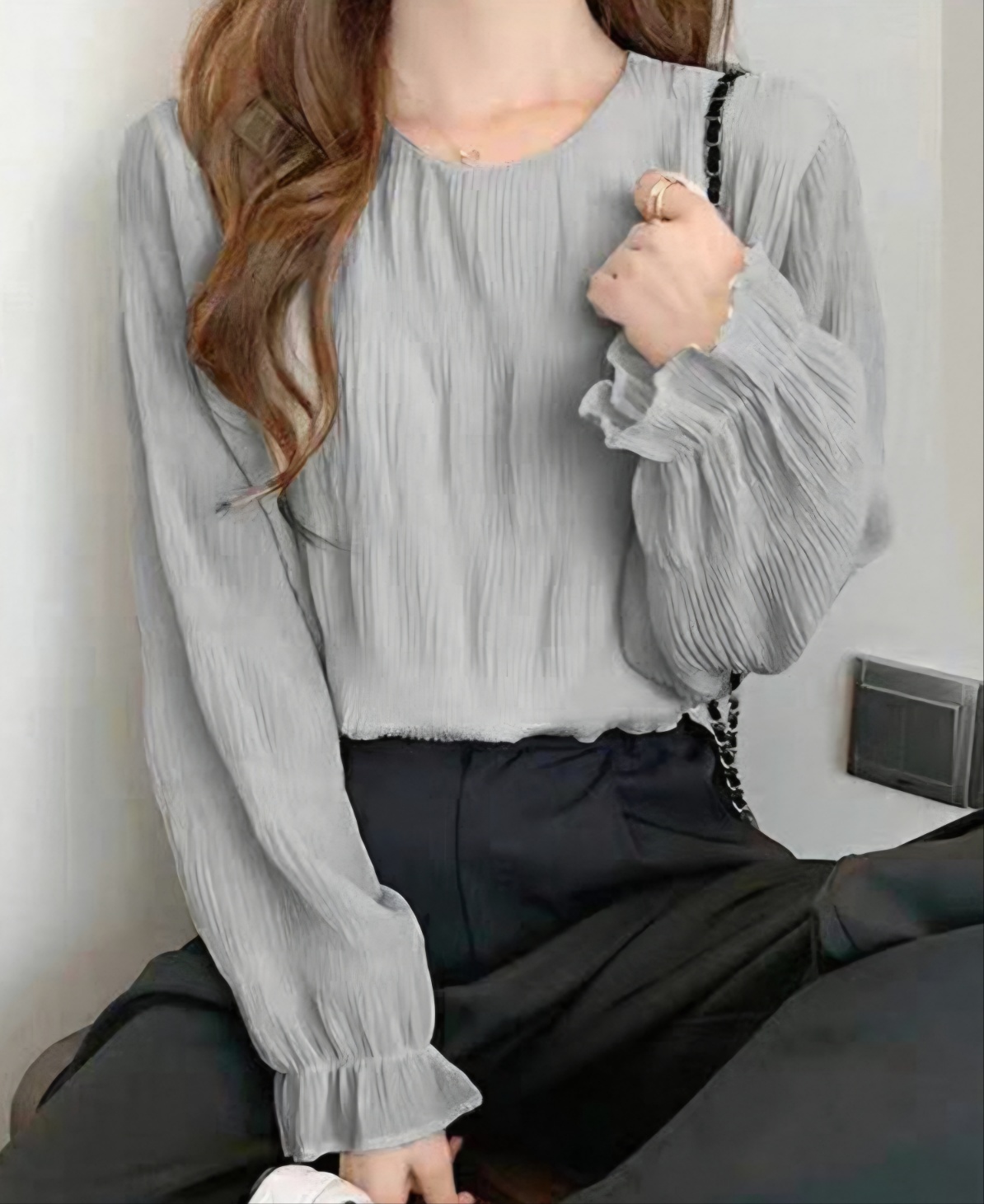 シフォンリンクルキャンディスリーブブラウス | 詳細画像21