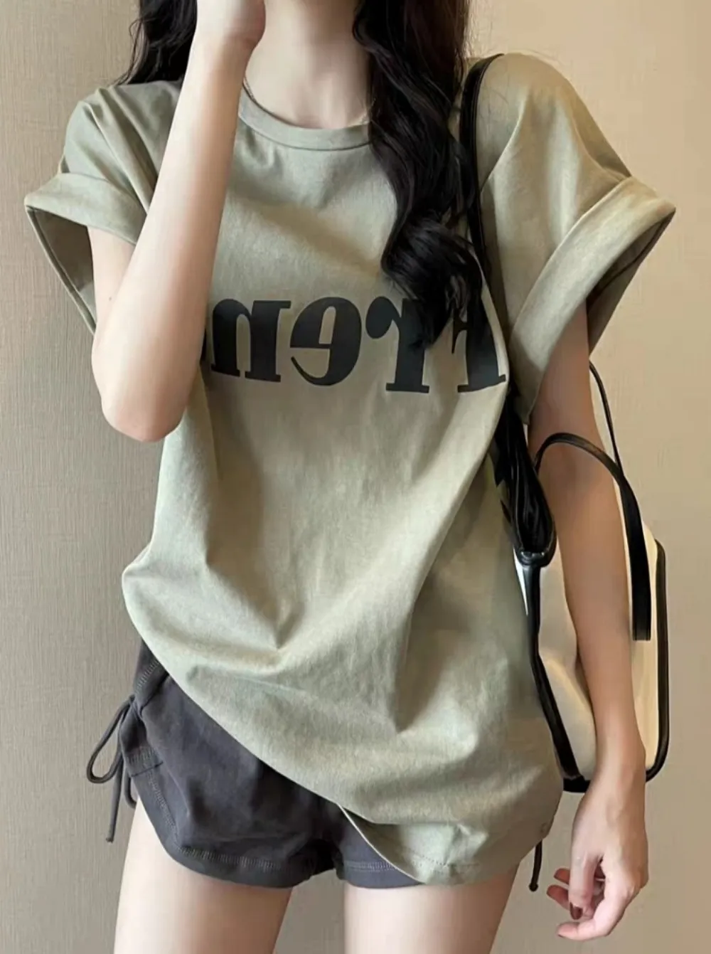 Frenchロールアップ半袖Tシャツ | 詳細画像1