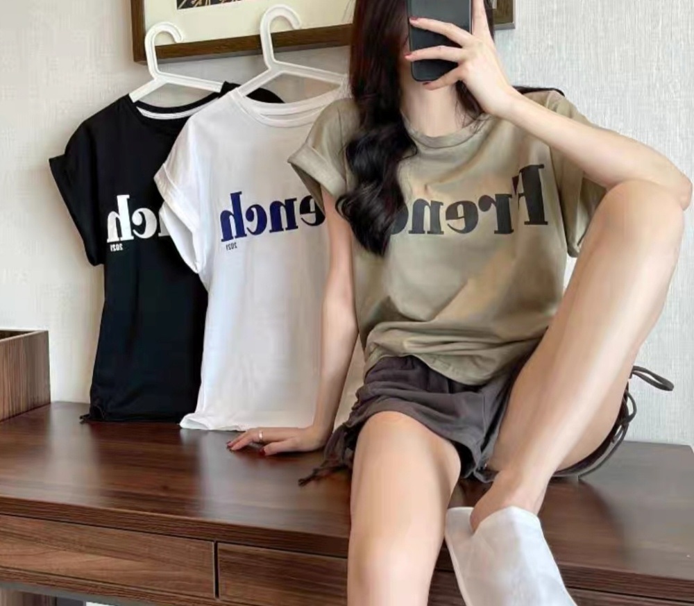 Frenchロールアップ半袖Tシャツ | 詳細画像2