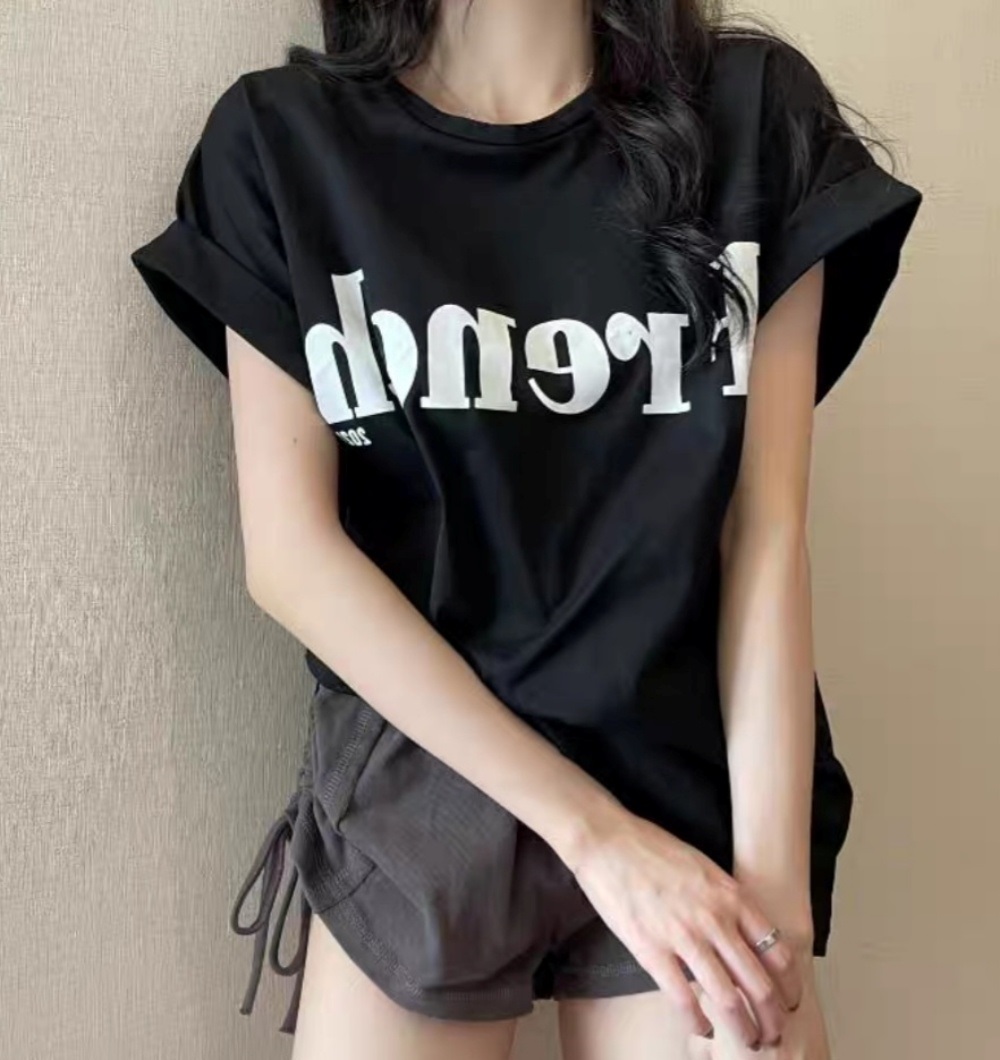 Frenchロールアップ半袖Tシャツ | 詳細画像4