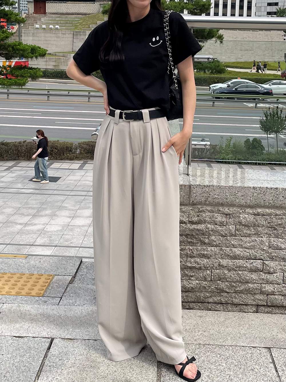 ベルト付ワイドスラックスパンツ | 詳細画像10