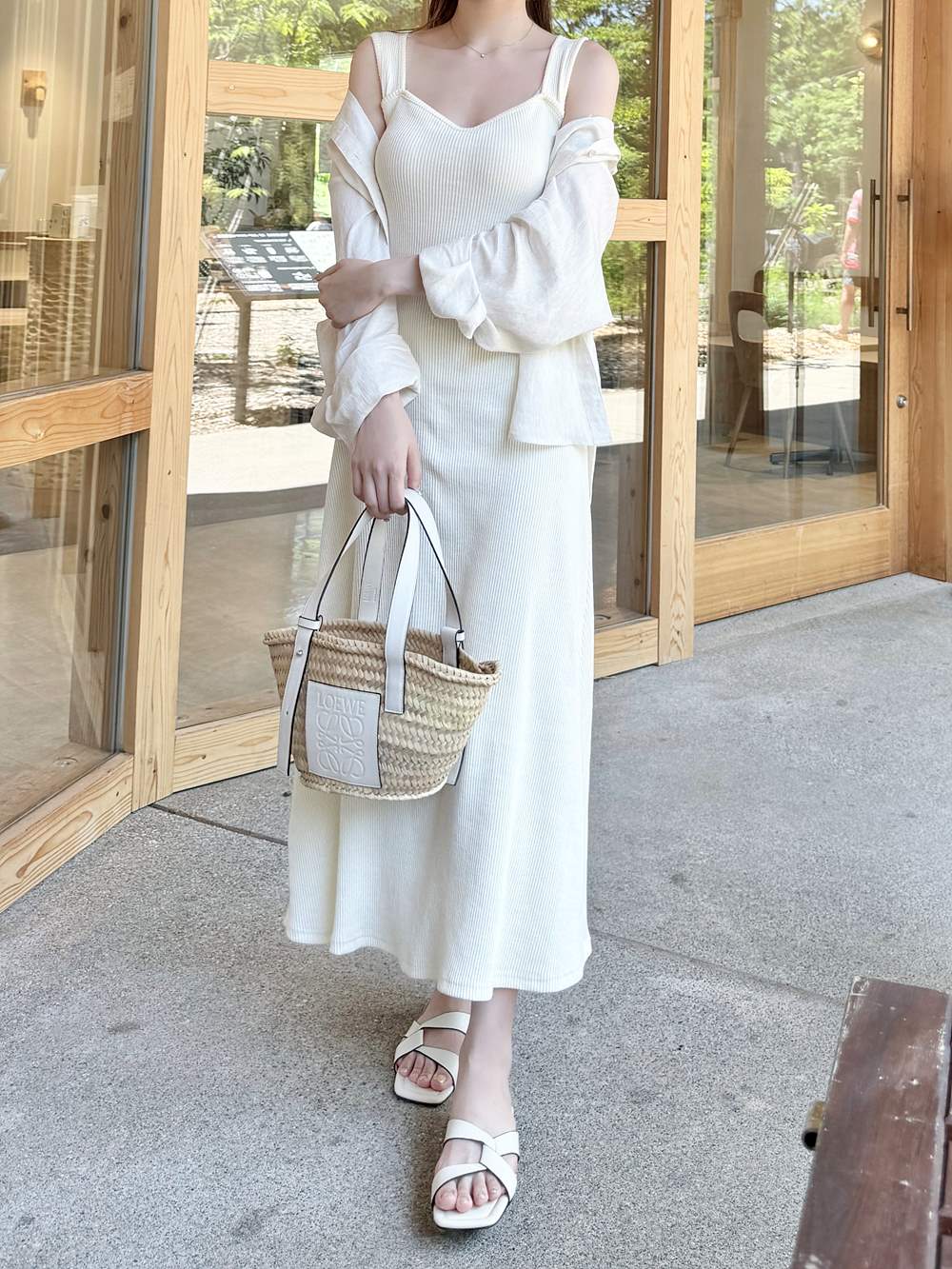 リネン混ゴールドプレートリンクルサマーシャツ | 詳細画像9