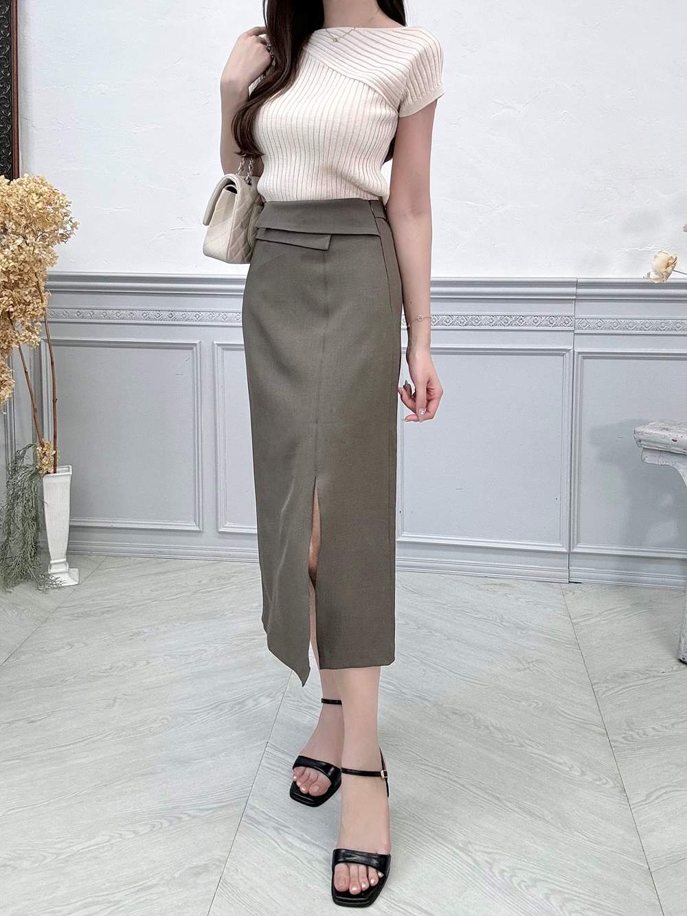 深スリットスウェットIラインスカート 再入荷】深スリットスウェットIラインスカート – LA BELLE ETUDE