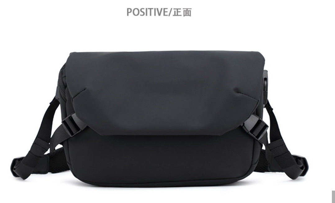 2WAYブラックメッセンジャーバッグ | 詳細画像8