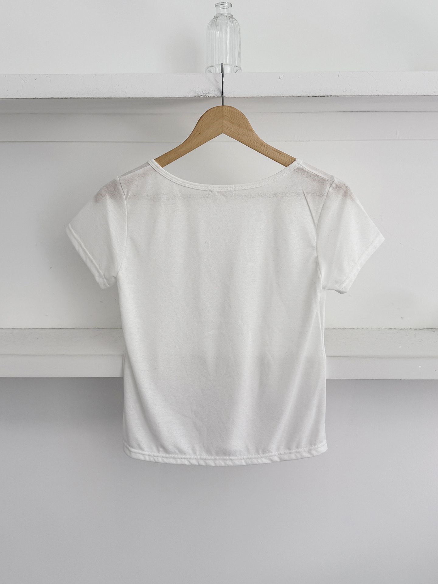 リネン混Uネック半袖Tシャツ | 詳細画像4