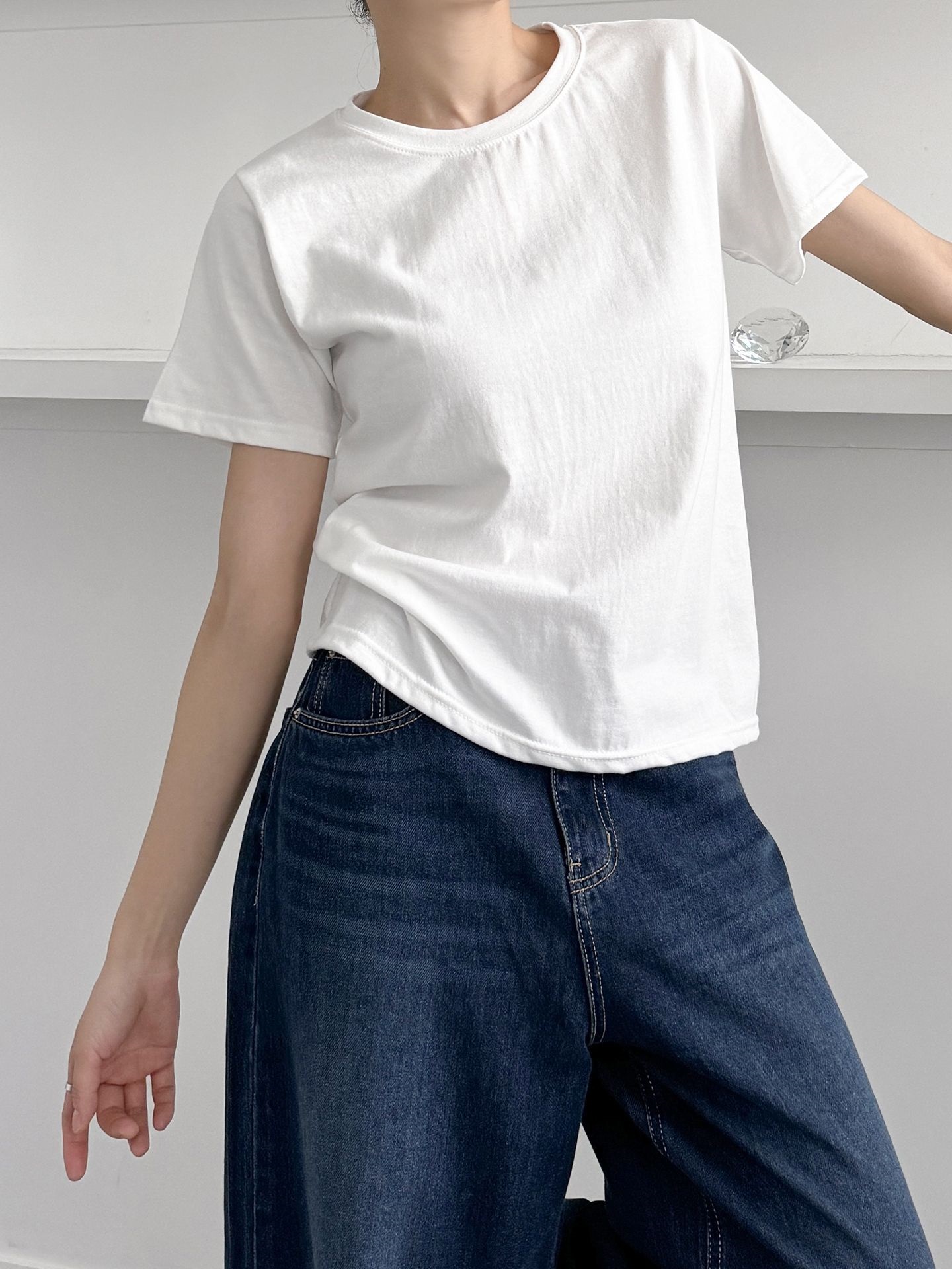 ラウンドネック半袖Tシャツ | 詳細画像11