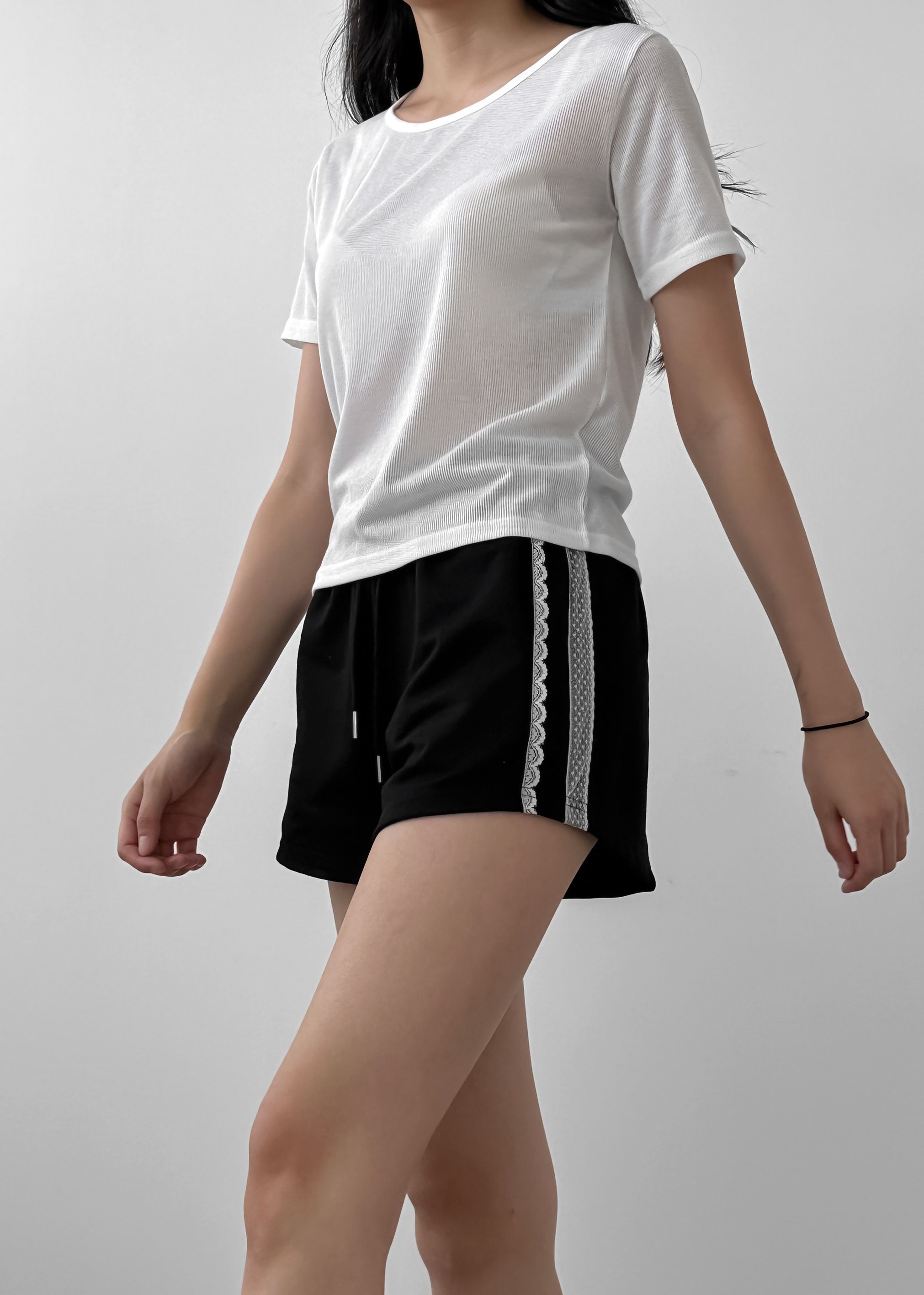 リブラウンドネック半袖Tシャツ | 詳細画像6