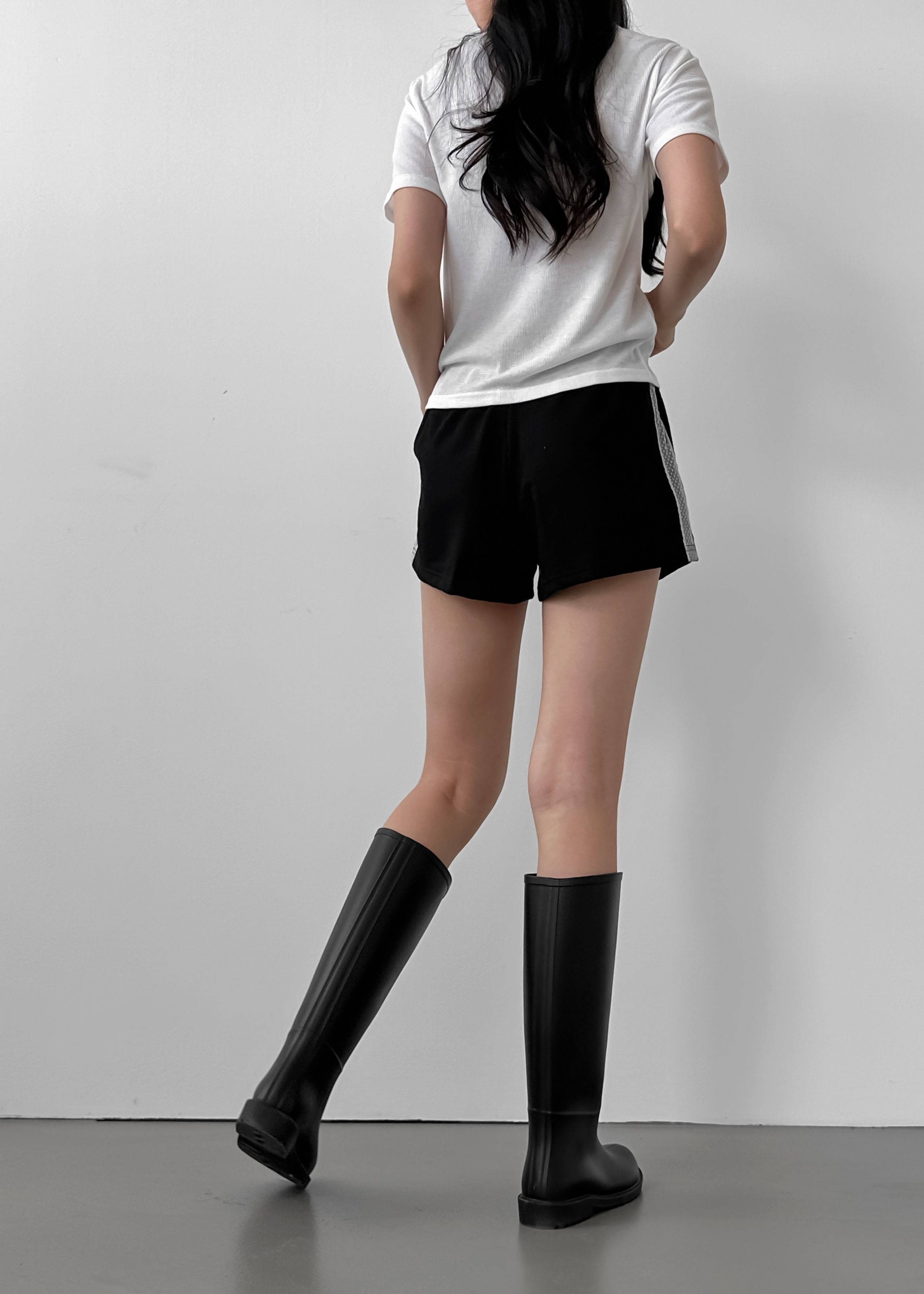 リブラウンドネック半袖Tシャツ | 詳細画像7