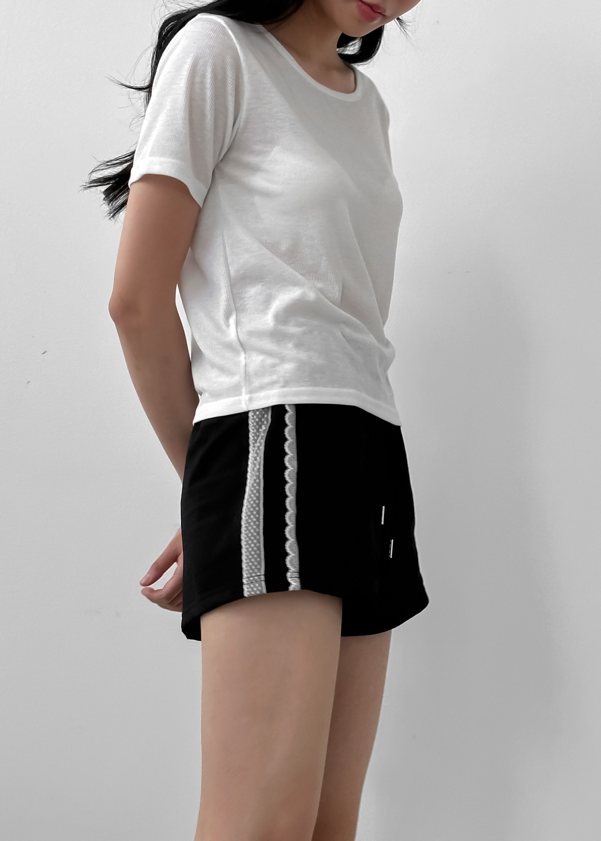 リブラウンドネック半袖Tシャツ | 詳細画像21