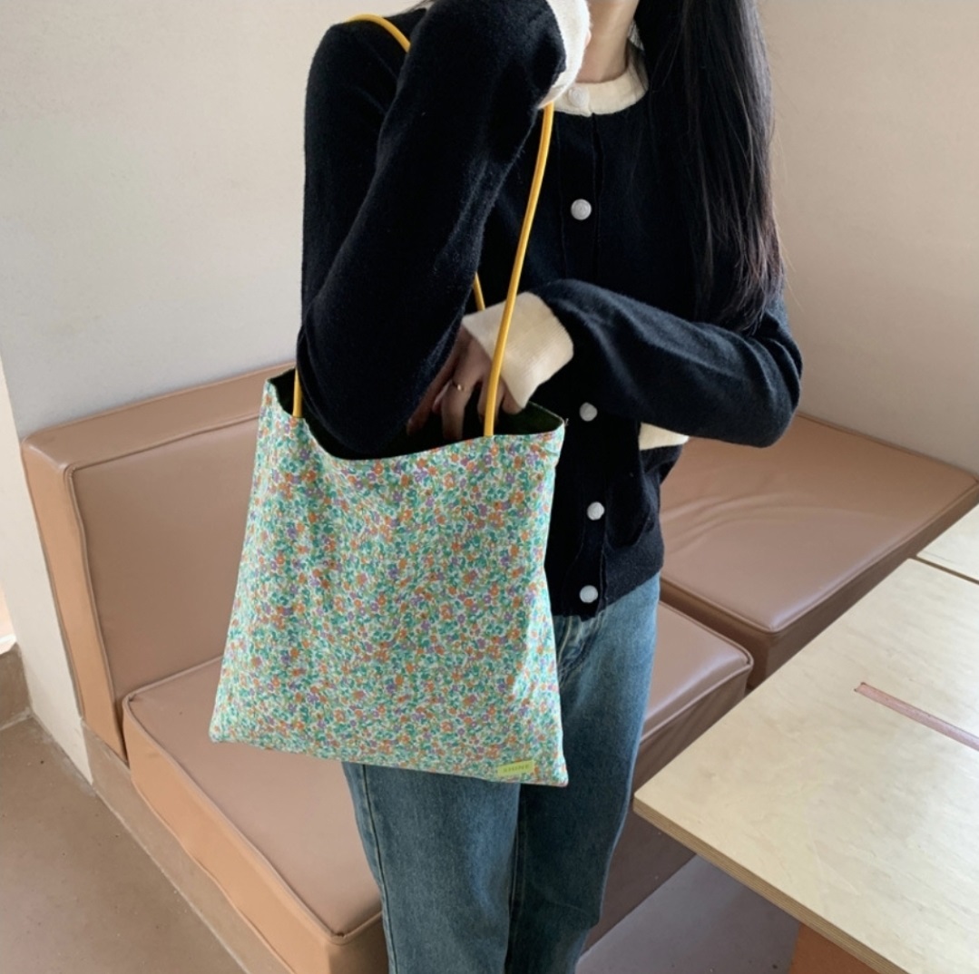 配色ハンドル花柄トートーバッグ | 詳細画像3