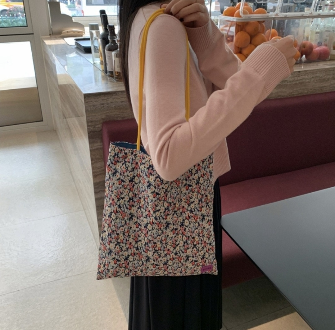 配色ハンドル花柄トートーバッグ | 詳細画像9