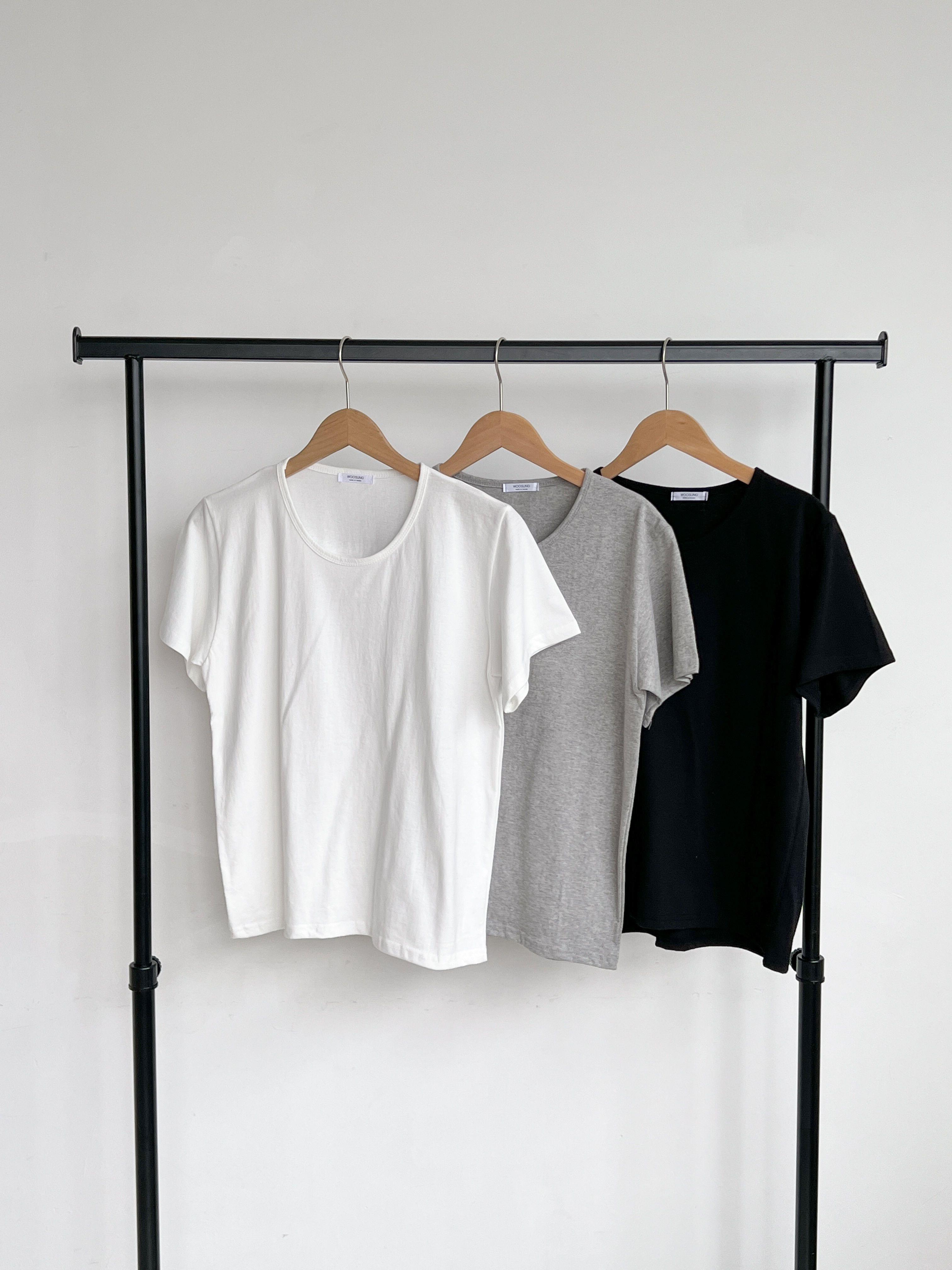 ラウンドネックルーズコットン半袖Tシャツ | 詳細画像2