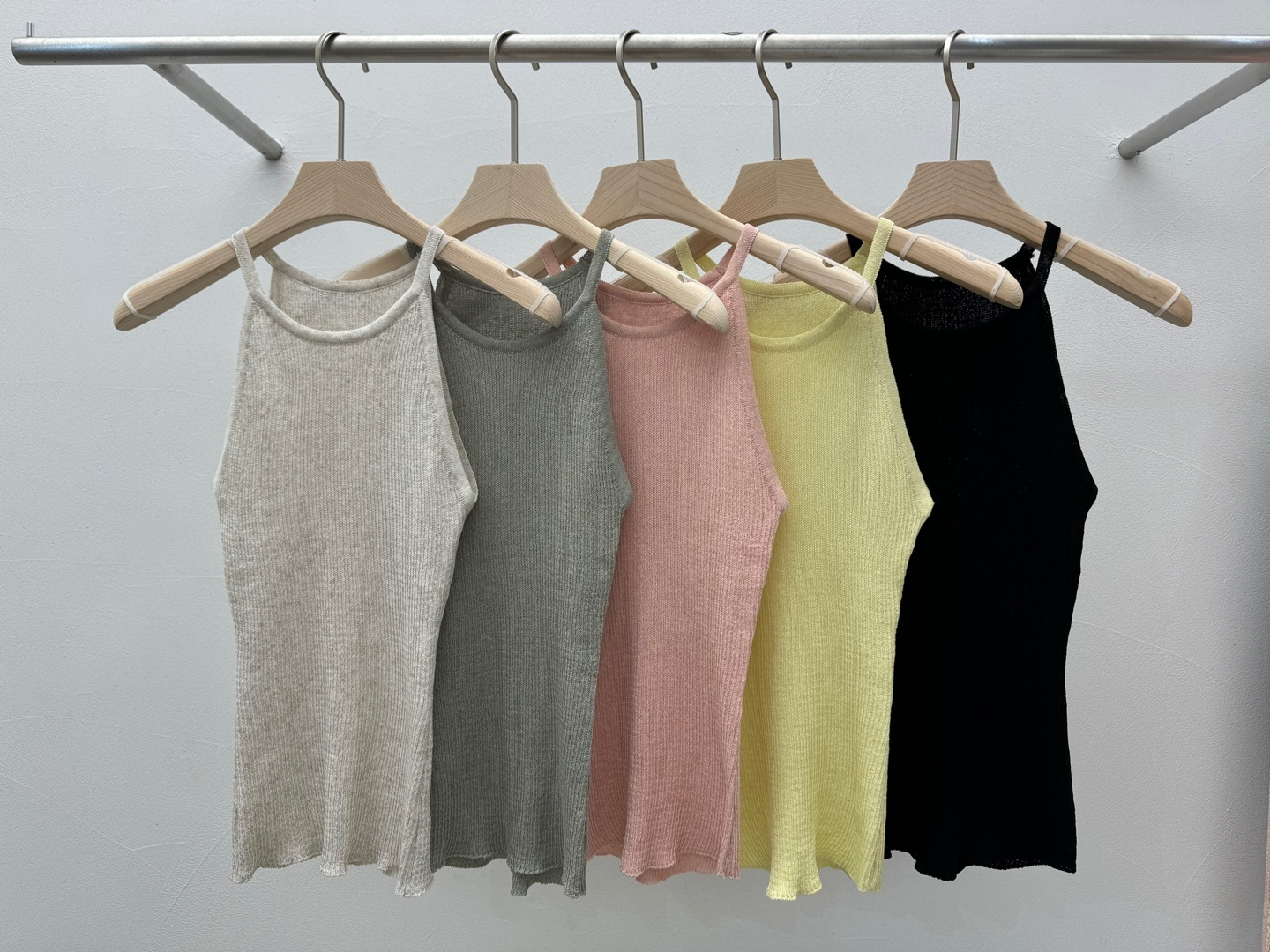 リネン混ホルターネックリブニットキャミソール | 詳細画像16