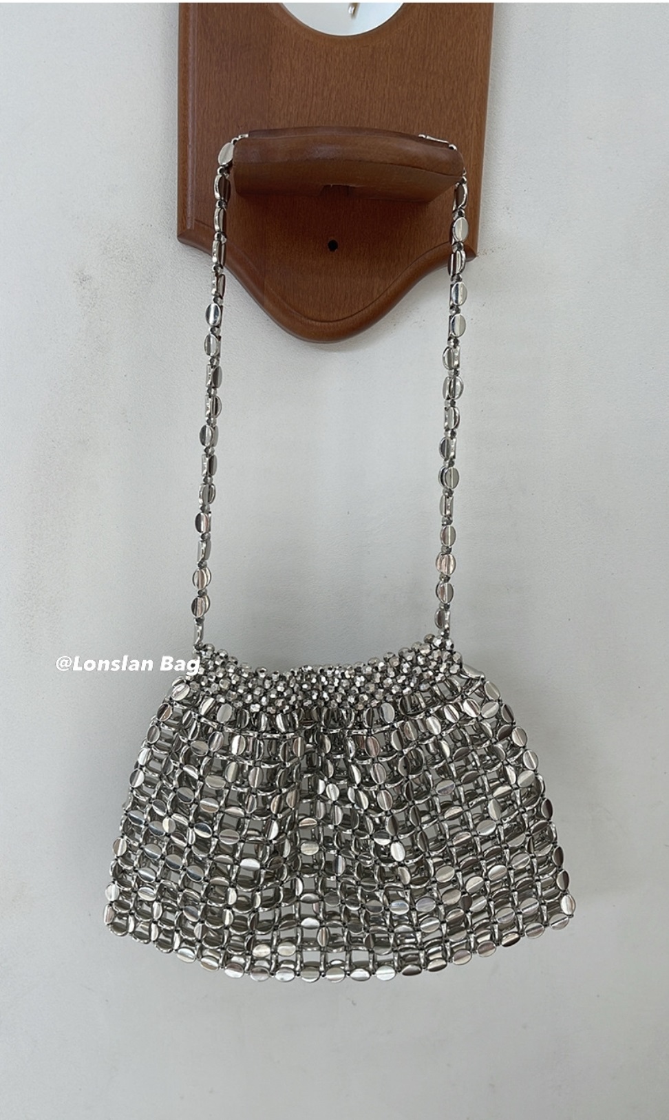 シルバーメタルトートバッグ | 詳細画像10