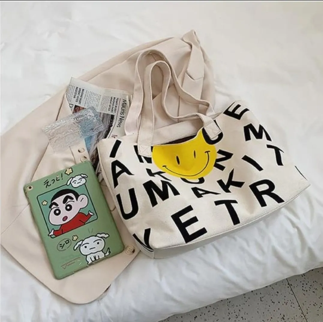 スマイルアルファベットトートバッグ | 詳細画像1