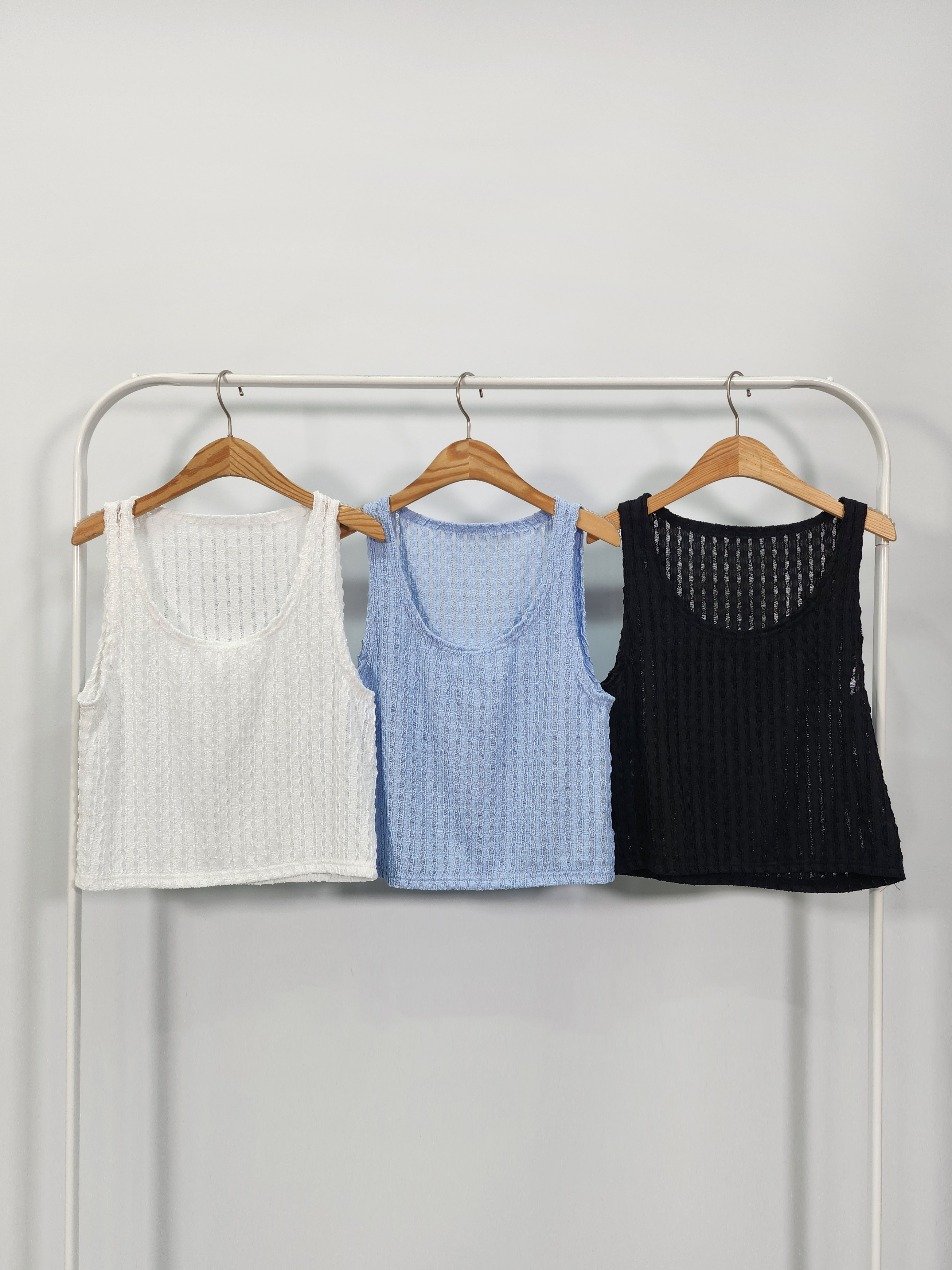 Uネックウェーブレースタンクトップブラウス | 詳細画像6