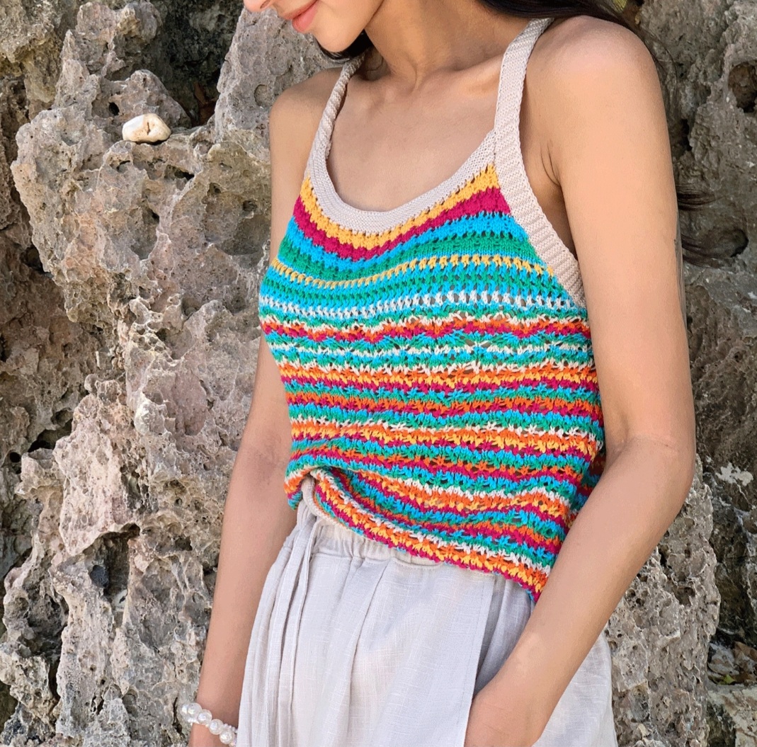 HYSTERIC GLAMOUR キャミソールニット　花ボタン　カラフル STYLING | HYSTERIC GLAMOUR ONLINE STORE ヒステリックグラマー