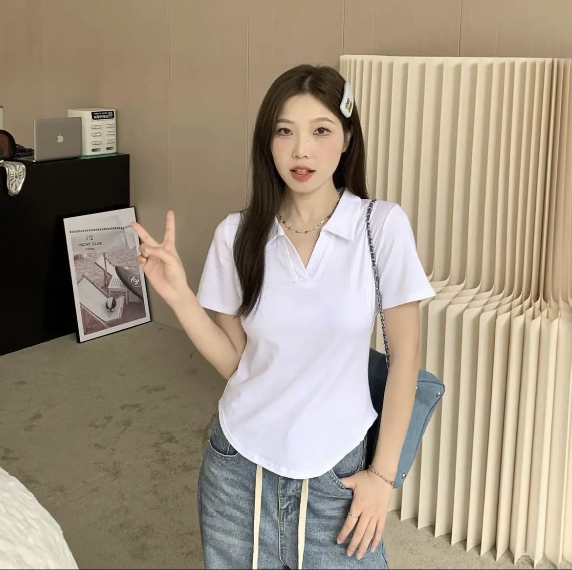 ラウンドヘムスキッパー半袖Tシャツ | 詳細画像6