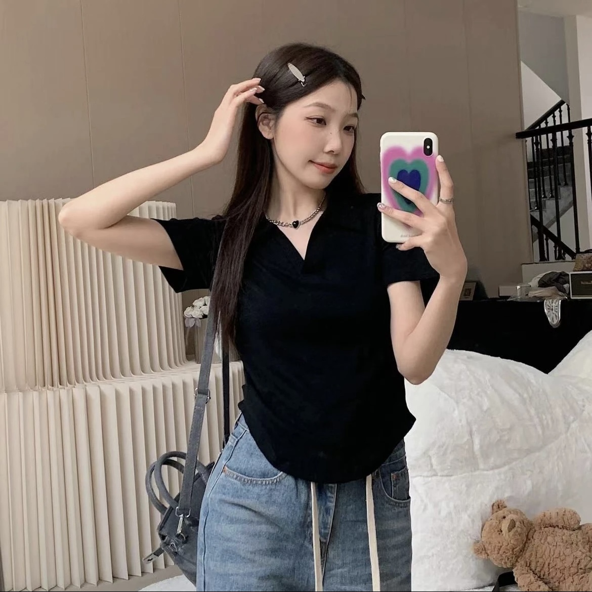 ラウンドヘムスキッパー半袖Tシャツ | 詳細画像8