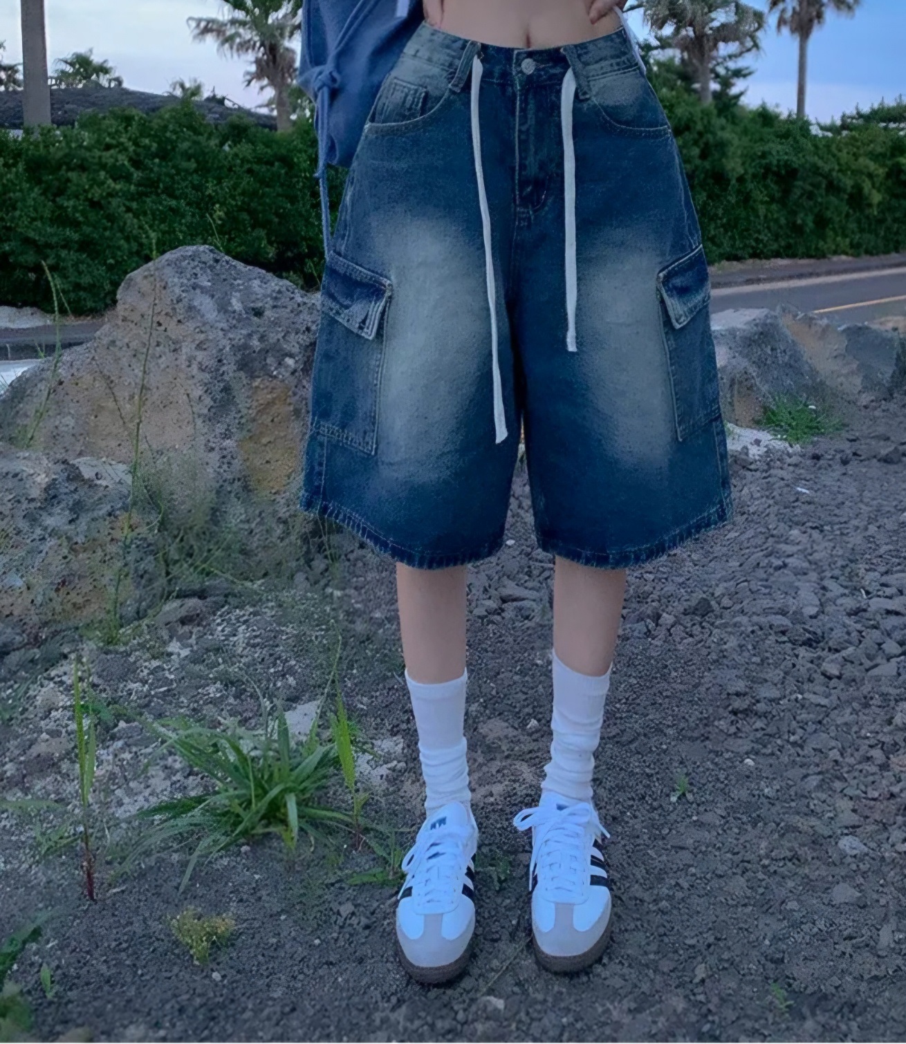 ドロストカーゴハーフデニムパンツ | 詳細画像10