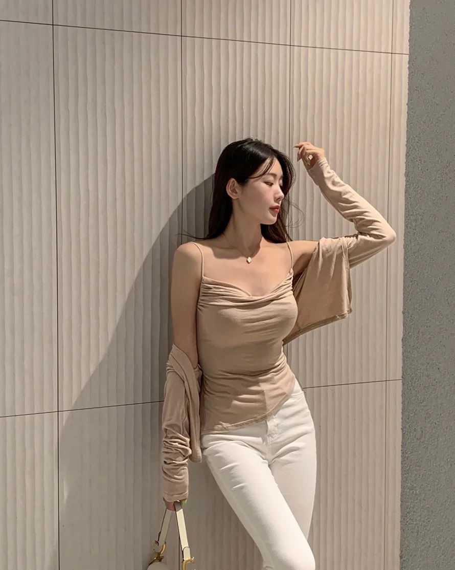 ドレープスリットキャミソール&オープンカーディガンSET | 詳細画像6