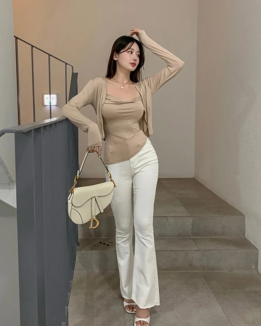 ドレープスリットキャミソール&オープンカーディガンSET | 詳細画像7