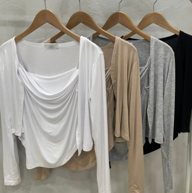 ドレープスリットキャミソール&オープンカーディガンSET | 詳細画像11