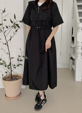 BPN ワンピース N. Natural Beauty Basic*｜ジャガードパイピングワンピース