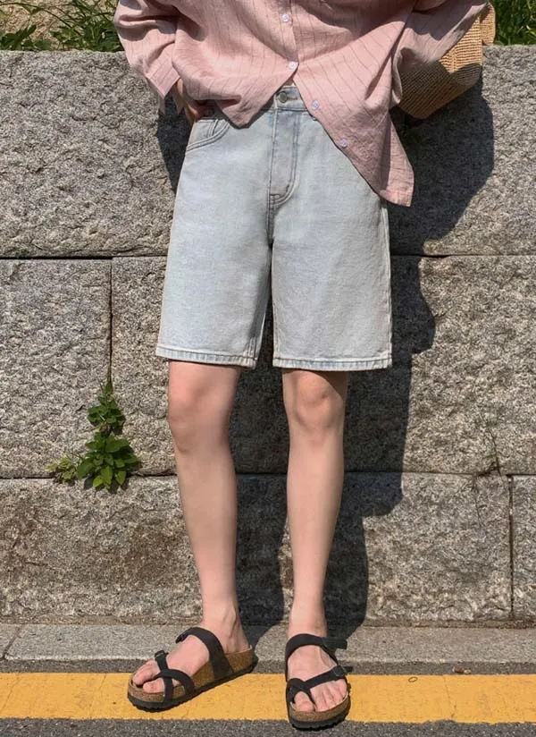 4分丈デニムパンツ | crushj | 詳細画像1