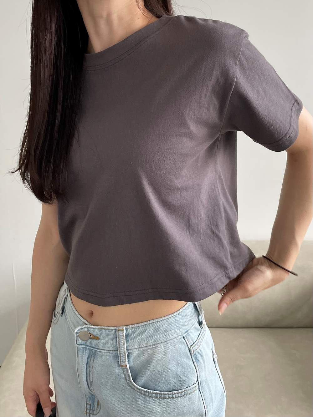 シンプルクロップドTシャツ | 詳細画像2