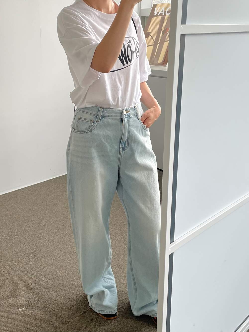ハイウエストワイドデニムパンツ | 詳細画像7