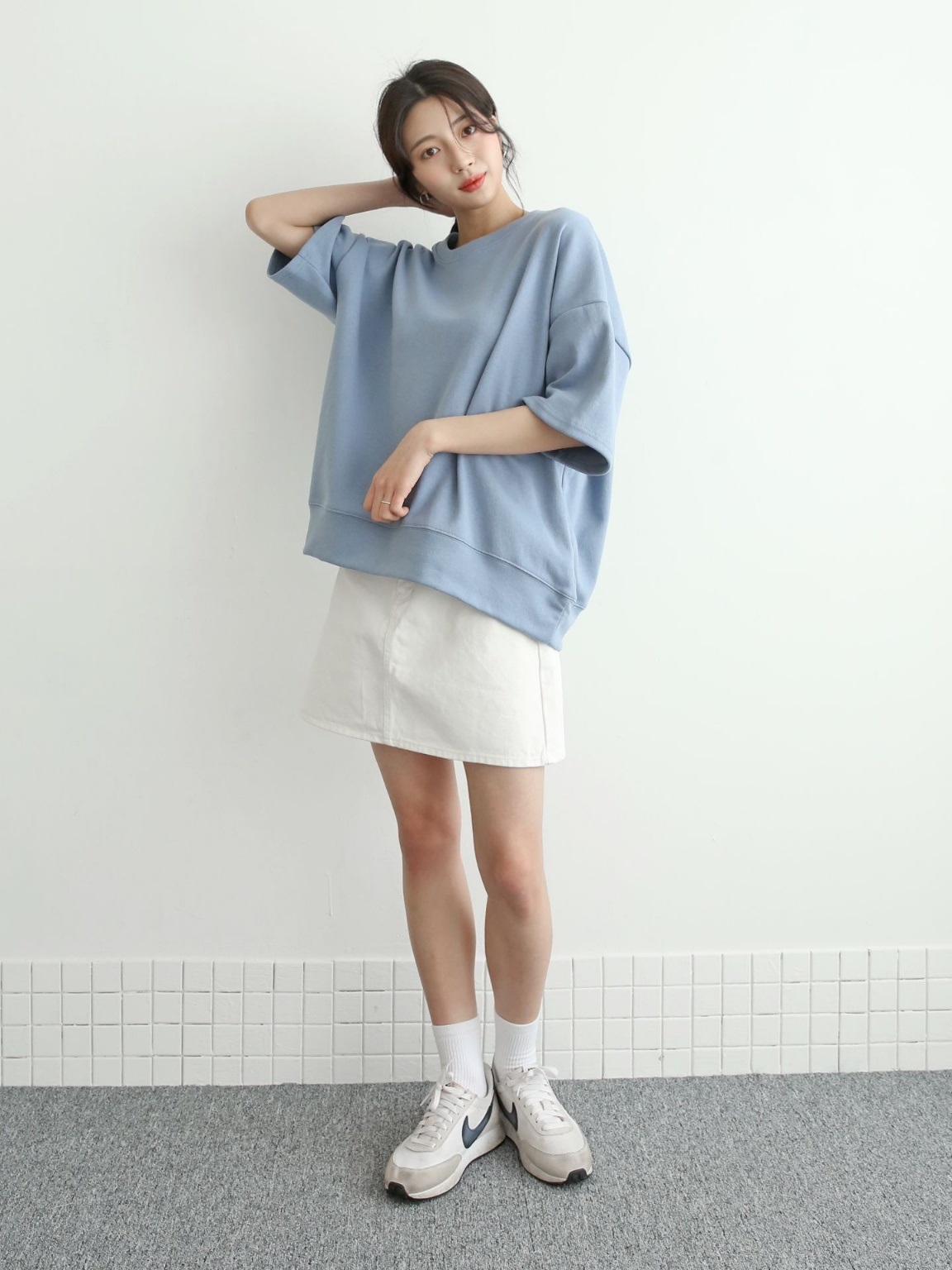 ドロップショルダールーズ6分袖スウェット | 詳細画像3