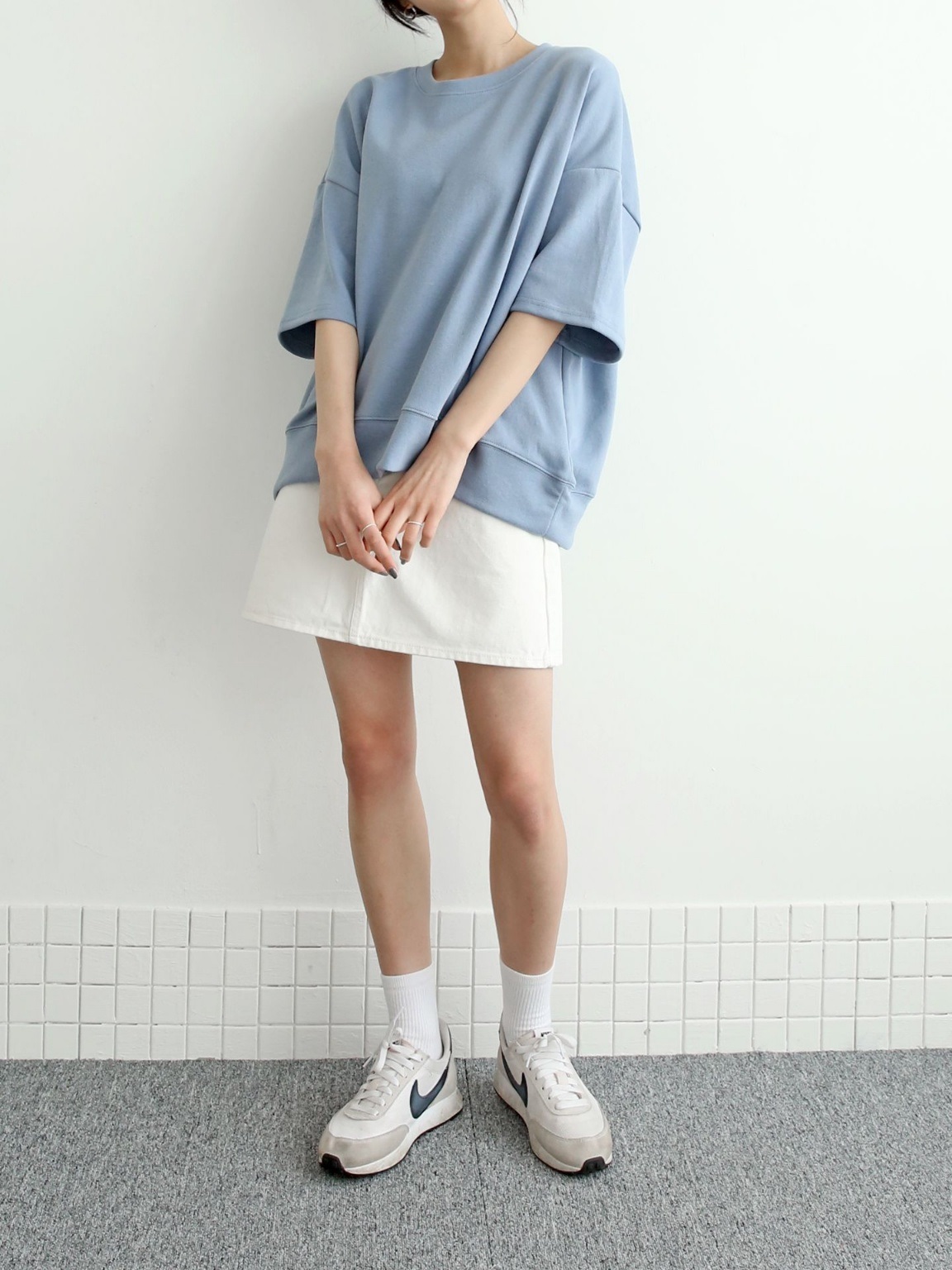 ドロップショルダールーズ6分袖スウェット | 詳細画像7